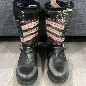 American Flag Biker Booties